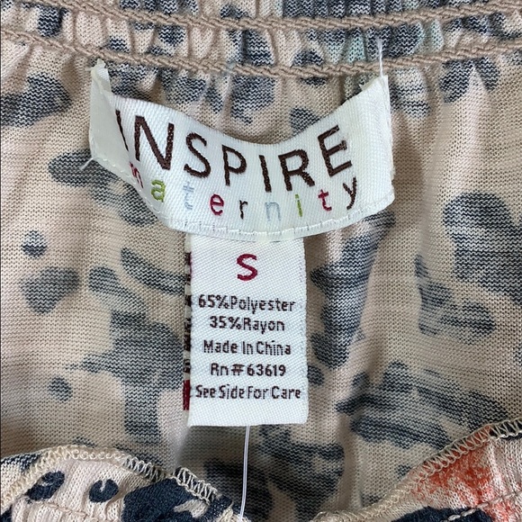 Maternity Top Blouse Inspire Black Tan S NWT Stretchy Pullover Animal Print - Picture 5 of 8